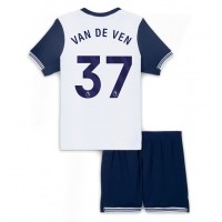 Camiseta Tottenham Hotspur Micky van de Ven #37 Primera Equipación para niños 2024-25 manga corta (+ pantalones cortos)